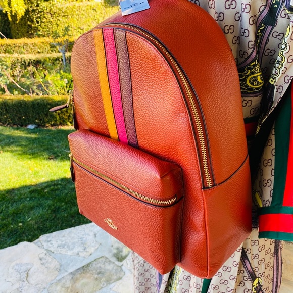 NWT Coach varsity stripe Charlie backpack&wallet - Picture 12 of 16